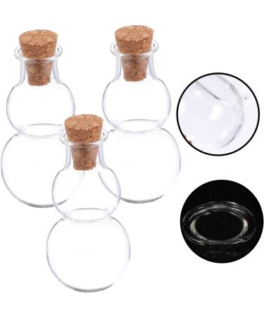 Zerodeko Glass Jar 3pcs Wishing Bottle Glass Wooden Accessories Bed Room Decor Transparent 3.8X2.cm - Buy Online on GoSupps.com