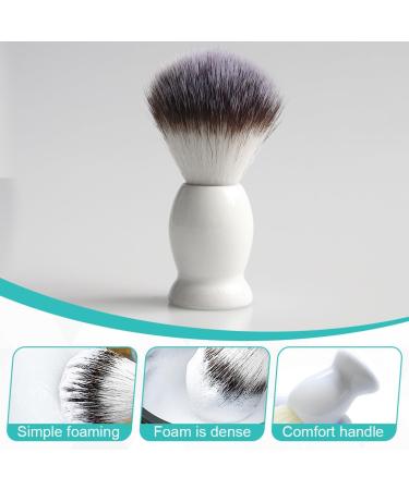 Buy NHPY 1 Article Shaving Brush - Men's Razor Brush for Beard & Facial Hair Cleaning - White Foam Tool - Buy Online on GoSupps.com