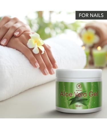 Aloe Vera Gel 500ml - Moisturizing Soothing Skin Gel for Face Hair & Body - Cooling Aloe Gel for All Skin Types - Perfect for Dry Skin & Shaving - Buy Online on GoSupps.com