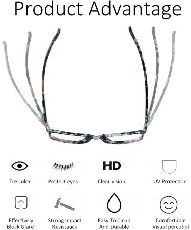 VisionGlobal Blue Light Blocking Glasses for Women - Anti Eyestrain, Computer Reading, TV Glasses - Stylish Square Frame, Anti Glare (+2.50 Magnification) - Nola Pink - Buy Online on GoSupps.com