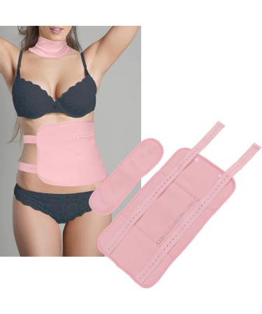 2-Pack Reusable Castor Oil Pack Set | Washable Compress for Liver Detox Insomnia Constipation & Inflammation - Pink - Buy Online on GoSupps.com