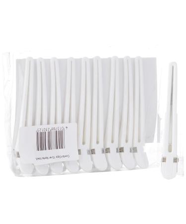 Fripac-Medis hair clips combi clips (clamps) hair clips for clamping and dividing individual hair parts 10 pieces of 9.5 cm white