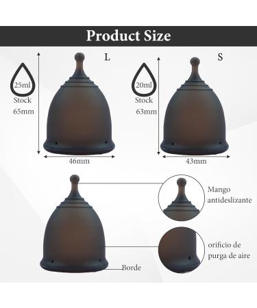 Reusable Menstrual Disc - 2 Pieces Black Period Cup for Long-Lasting Protection - Buy Online on GoSupps.com