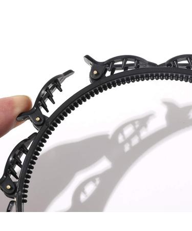 Stylish Headbands for Women & Girls - Thin Plastic Braided Hair Bands with Clips for Workouts - YHHFG-019 - Buy Online on GoSupps.com