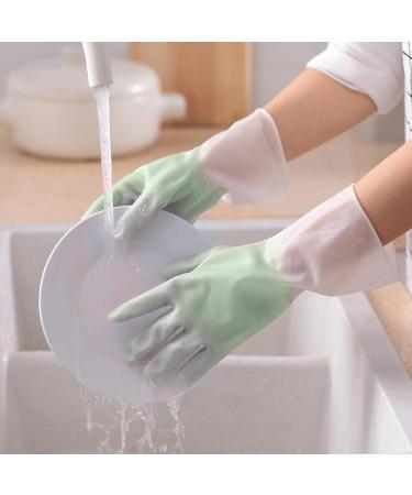 Kitchen Dishwashing Gloves Dishwashing Cleaning Gloves Waterproof Household Rubber Dishwashing Cleaning Gloves for Dishesand Household Chores - Buy Online on GoSupps.com