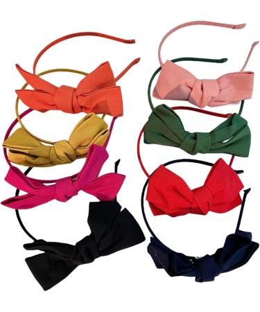 scicent Hairband Fabric Bow Headband Elastic Women's 1980s Head Band Cosplay Hair Hoop Accessories for Women and Girls Good for Carnival Party Daily Hair Bands Yellow - 16324 - Buy Online on GoSupps.com