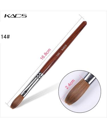 Kads Kolinsky Nail Brush Set for Acrylic Nails - Rosewood Nail Art Tool (4 Pcs) | Premium Manicure Accessories - Buy Online on GoSupps.com