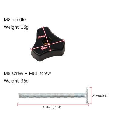 LUOFENG screw Bolt 10Pcs/Set T Shaped Bolt Accessories with Plastic T Nuts T Track Bolts Knob Set - Buy Online on GoSupps.com