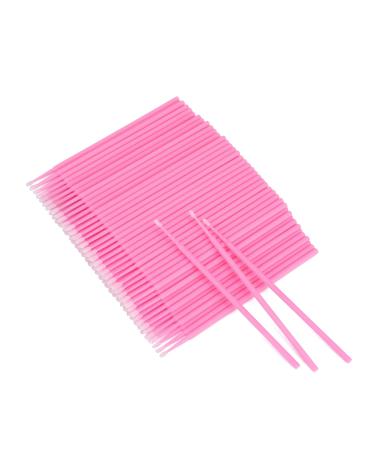 500PCS Disposable Micro Applicators Brush for Makeup and Personal Care (Head Diameter: 2.0mm)- 5 X 100 PCS Pink