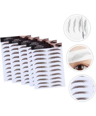 NOLITOY 5pcs Eyebrow Stickers Instant Transfer Black Stickers Eyebrow Stencils Make up 3d Transfer Stickers - Buy Online on GoSupps.com