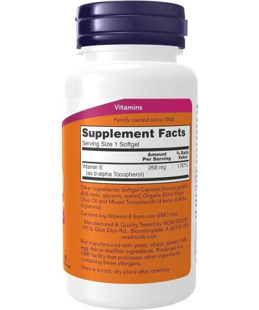 Now E-400 IU Mixed Tocopherols 100 Softgel - Buy Online on GoSupps.com