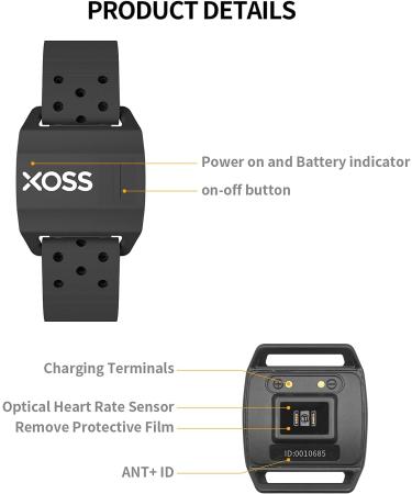 XOSS X1 Heart Rate Monitor Armband - Bluetooth & ANT+ Wireless Fitness Tracker - Buy Online on GoSupps.com