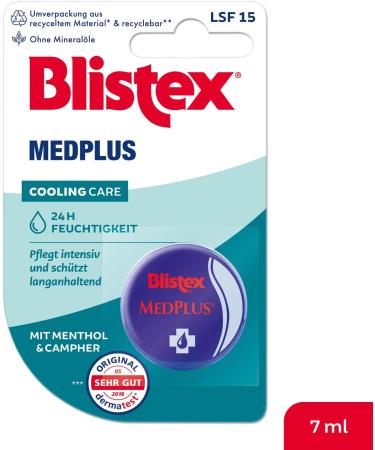 Blistex MedPlus Jar | 7 ml Menthol Lip Balm - Moisturizing & Soothing | International Shipping - Buy Online on GoSupps.com