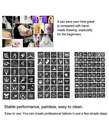 Simple Safe Odorless Non-toxic Stencil Temporary Template Template Professional Tattoos for Beginners - Buy Online on GoSupps.com