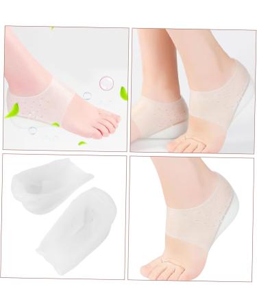 Practical Silicone Heel Lift Inserts - Size 8 White Shoe Pads for Comfort & Support | Shop Internationally - Buy Online on GoSupps.com
