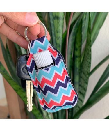 Hand Sanitizer Holder - 1 oz Travel Size Keychain Serape Tie Dye Design for Easy Attachment to Purse Backpack & Diaper Bag - Buy Online on GoSupps.com