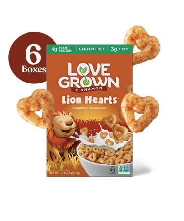 Love Grown Lion Hearts Cereal 7.5oz Box 6-Pack Cinnamon - Buy Online Now! - Buy Online on GoSupps.com