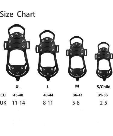 High-Performance Ice Klampen Crampons 10 Teeth Spikes for Enhanced Grip on Shoes | Anti-Slip Spikes for Winter Hiking & Walking - Buy Online on GoSupps.com