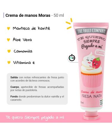 The Fruit Company Strawberry Hand Cream with Aloe Vera and Chamomile 50 ml (Pack of 3) - Buy Online on GoSupps.com