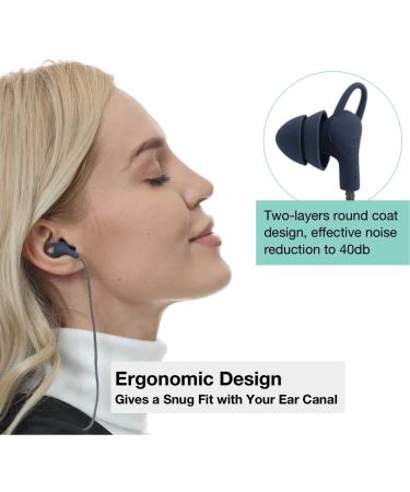 Bluedio NE Pro Quiet Ear Plugs - 40dB Noise Cancelling, Super Soft Reusable Hearing Protection for Sleep, Noise Sensitivity and Flights, Black - Buy Online on GoSupps.com