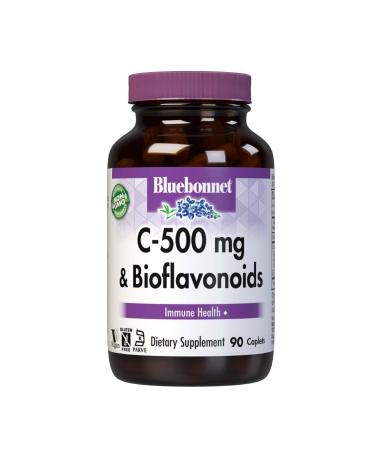 Bluebonnet Vitamin C 500 mg Plus Bioflavonoids Caplets 90 Count (743715005228)