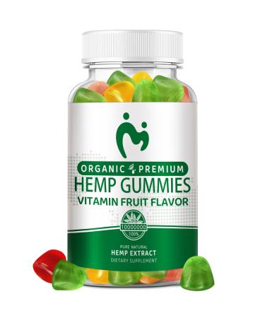 Hemp Gummies Extra Strength for Pain Sleep Anxiety Peace & Relaxation - High Potency Pure Organic H mp Oil Extract - 100% Natural Hemp Gummy - Vegan Non-GMO