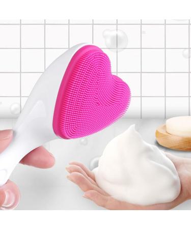 PATKAW Manual Face Brush Cleansers Love Heart Shaped Exfoliating Brush Face Cleansing Brush Face Scrubber Face Washing Brush for Women Makeup Dead Skin - Buy Online on GoSupps.com