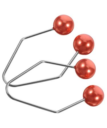 MAGICLULU 1 Pair Dimple Trainer Double Chin Exerciser Neck Toning Exerciser Smile Beauty Exerciser Jaw Exerciser Tool Metal Dimples Trainer Exercise Device Alloy Cosmetic Red 4.30X2.50X0.80CM Red