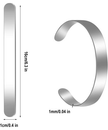 18 Pieces Stainless Steel Bangle Blanks, DIY Cuff Bracelet for Stamping Jewelry - 3/8 x 6 Inches - Buy Online on GoSupps.com