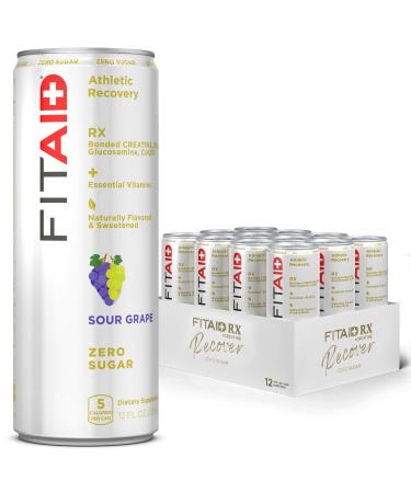 LIFEAID FITAID Rx Zero, Keto-Friendly, Number 1 Post-Workout Recovery Drink, 0g Sugar, Quercetin, Creatine, BCAAs, Omega-3s, Green Tea, 5 Calorie, No Artificial Sweeteners, 12 Fl Oz (Pack of 12) FITAID RX ZERO 12 Fl Oz (Pa…