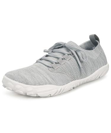 Intini barefoot shoes wide toe shoes men women minimalist barefoot sneakers with zero-drop sole comfortable light barefoot shoes 37-48 41 EU light gray