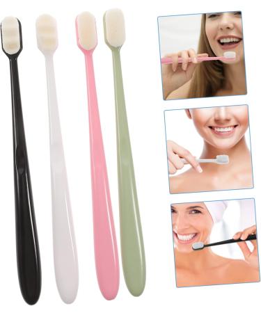 Nolitoy Soft Toothbrush Set - 4 Pieces Travel & Children's Manual Extra Soft Toothbrushes for Adults & Kids - Buy Online on GoSupps.com
