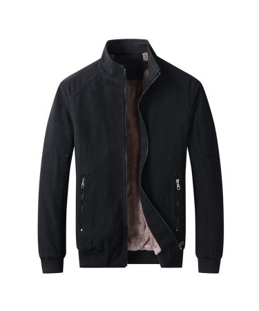 Fleece plush jacket fluffy warm zipper wool jacket men's sweater fleece sweater windproof winddichter coat thick oversized light outdoor fleece buffer coat with hood hoodies for men xxl black
