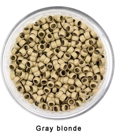 1000pcs 2.5mm Copper Nano Rings Beads Hair Extension Nano Rings Beads (Gray Blonde) 1000pcs Gray blonde - Buy Online on GoSupps.com
