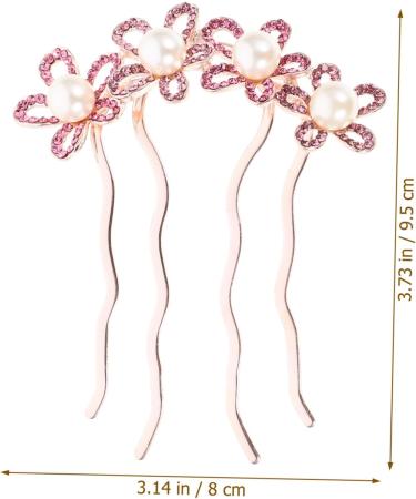 Angoily hair comb top clip alloy rhinestones pearl hair clip ponytail Korean version flowers flower pearl the flowers temperament comb Miss spring hair jewelry headgear large back of head - Buy Online on GoSupps.com
