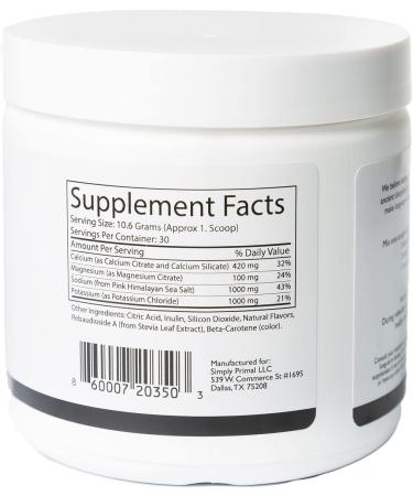 Simply Primal Waterfast Keto Electrolyte Powder - Lemon Lime Flavor | Pink Himalayan Salt | Sodium Potassium Magnesium Calcium | Sugar Free Gluten Free Soy Free - Buy Online on GoSupps.com