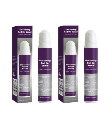 2PCS Roll On Hair Growth Serum for Thickening Scalp Care Treatment to Strengthen Hair & Boost Volume For All Scalp Types 15ML