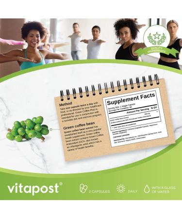 VitaPost Green Coffee Plus: Premium Bean Extract for Weight Loss | Antioxidant-Rich, Non-GMO, Vegan & Gluten Free | 60 Capsules - Buy Online on GoSupps.com