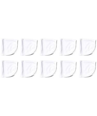 HonestBaby 10-Pack Organic Cotton Baby-Terry Wash Cloths, Bright White, One Size,10 Count (Pack of 1) 10 Count (Pack of 1) 10-pack Bright White