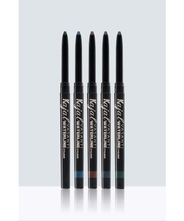 VASANTI Kajal Waterline Eyeliner Pencil - Long-lasting, Waterproof & Smudge-proof - Safe for Sensitive Eyes - Ophthalmologist Approved (Midnight Green) - Buy Online on GoSupps.com