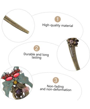 minkissy Japanese Hair Pin 1pc Metal Hairpin Hair for Women Accessories Hair Chopsticks for Women Vintage Hair Chopsticks Metal Book Marker Chinese Hair Fork Flower Bookmark Wedding Bride - Buy Online on GoSupps.com