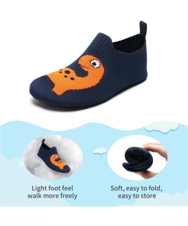 Kids Non-Slip Barefoot Aqua Socks - Orange - 10.5/11 UK - Quick Dry Water Shoes for Beach, Pool, Surfing, Yoga - Boys, Girls, Baby - Buy Online on GoSupps.com