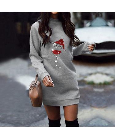 Stylish Women's Christmas Hoodie Dress - Long Sleeve Hooded Sweater & Sweatshirt | Perfect Festive Fashion Gift - Buy Online on GoSupps.com
