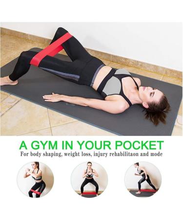 Resistance Bands for Working Out Set of 5 Resistance Loop Exercise Bands Women & Men Exercise Bands Set with Carry Bag Instruction Guide for Whole-Body Fitness Strength Training - Buy Online on GoSupps.com