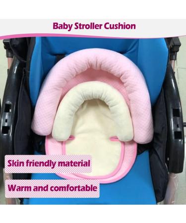 KAKIBLIN 2-in-1 Baby Head Support - Soft Infant Head & Body Support for Car Seat & Stroller, Light Pink - Buy Online on GoSupps.com