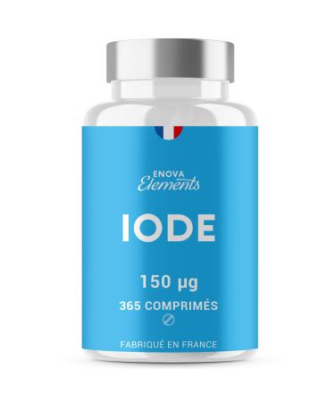 IODINE 150 MCG | 365 Small Tablets | Thyroid Iodine | Made in France | Potassium Iodide | Food Supplement | No Additives