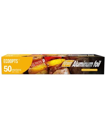Aluminum Foil Roll 30CM 50M Long Heavy Duty Aluminum Foil Wrap for Grilling Baking Roasting Catering with Nonstick Trait