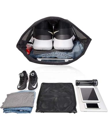 Small Black Mesh Drawstring Bag for Beach & Swimming Equipment | Heavy Duty Sport Storage - Buy Online on GoSupps.com