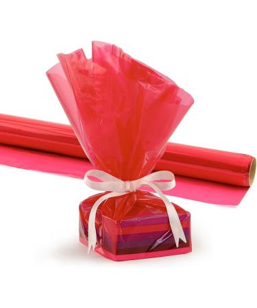 Hygloss Pink Cellophane Roll - 40x100' for Crafts, Gifts & Baskets - Buy Online on GoSupps.com