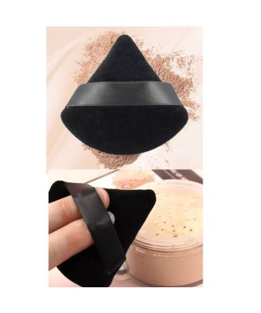 9-Piece Triangle Powder Puff Set for Face & Body Makeup - Super Soft Cosmetic Tools in Black, White, Pink - Ideal Gift for Women & Girls - Buy Online on GoSupps.com